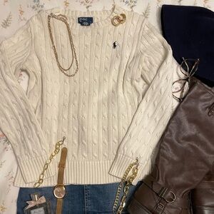 Ralph Lauren Cable-Knit Cotton Sweater